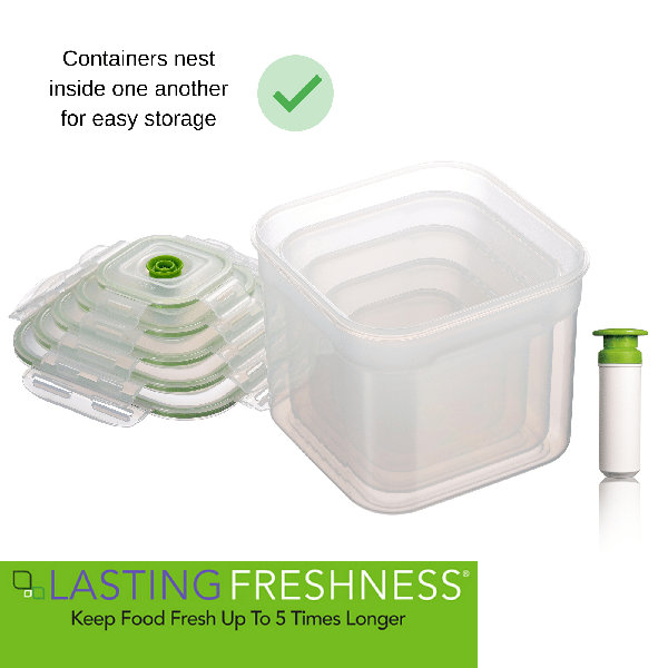 Lasting Freshness Vacuum Seal 5 Container Food Storage Set Wayfair